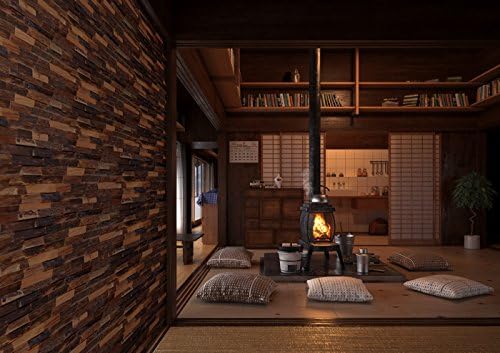 3D Plus Timber self Adhesive Wood Wall Panels | Reclaimed Rustic Look | 49.99m2 |Pack - 0.96m2 | Spanish Brown
