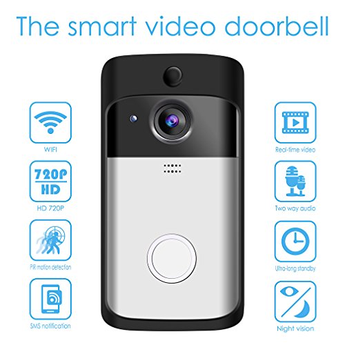 WiFi Video Doorbell, GEREE Smart Wireless Doorbell 720P HD