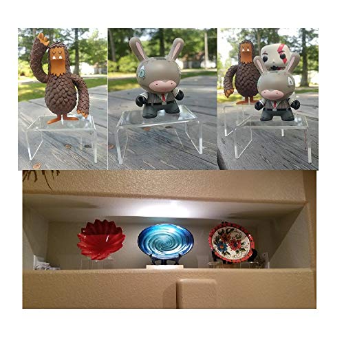 888 Display USA 18 Piece Clear Acrylic Jewelry Display Risers Showcase Fixtures Bakery Shop Medium Riser Set - Thumbnail 2