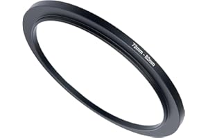 GZNLY 72mm to 82mm Step-up Adapter Rings Filter Adapter Black Metal Step Down Filter Ring Adapter Compatible with All Brand UV CPL ND Camera Lens Filter Stepping Rings (72mm-82mm)