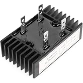 2 Phase Diode Bridge Rectifier 100A 1600V Voltage High Power Bridge Rectifier Full Silicon Diodes Bridge Rectifier Diode Black with Heatsink Good Heat Dissipation