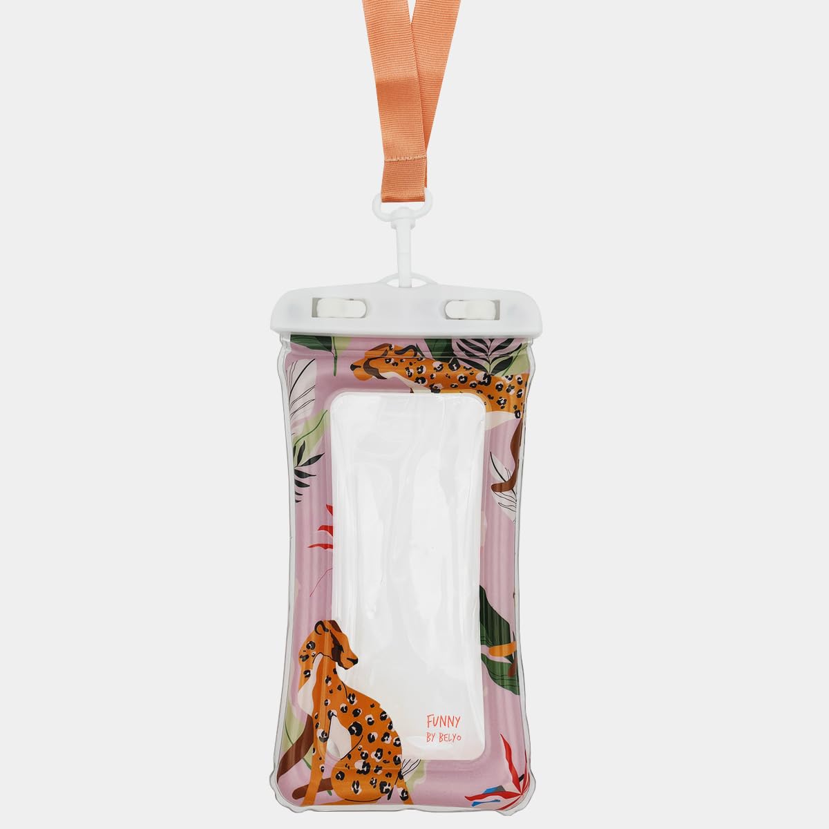 WONDEE Belyo Waterproof Phone Case, Universal up to 6.7 Inch Beach Pool Leopard Print Water and Sand Protection Waterproof Bag for All Kinds of Mobile Phones