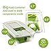Adjustable Mandoline Slicer - Vegetable Slicer with 5 Stainless Steel Blades in Storage Box, Holder, Container with Lid, plus Peeler and Ebook, Easy to Use Julienne Food Slicer by NioChef