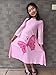 FTSUCQ Girls Casual Swing Special Occasion Printed Cotton Loose Maxi Dresses Pink