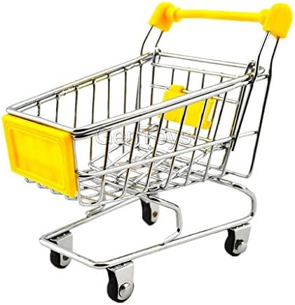 Kids Supermarket Mini Shopping Fun Cart Trolley Pretend Play Toy Gift Yellow