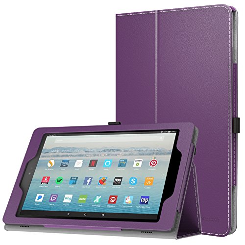MoKo Case for All-New Amazon Fire HD 10 Tablet (7th Generation, 2017 Release) - Slim Folding Stand Cover with Auto Wake / Sleep for Fire HD 10.1 Inch Tablet, PURPLE MoKo Case for All-New Amazon Fire HD 10 Tablet (7th Generation, 2017 Release) - Slim Folding Stand Cover with Auto Wake / Sleep for Fire HD 10.1 Inch Tablet, PURPLE