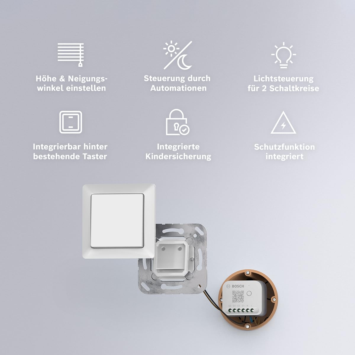 Bosch Smart Home Licht-/Rollladensteuerung II, Licht & Rollläden smart machen, App- & Sprachsteuerung, Automationen & Zeitpläne, Apple Home, Google Home & Alexa kompatibel, Controller II erforderlich 2