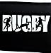 Chase Grace Studio Rugby Sports Vinyl Decal Sticker|White| Cars Trucks Vans SUV Laptops Wall Art|7.5
