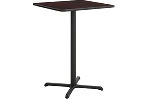 CenPro Commercial Black/Cherry Laminated Table Set, 36" Square Bar Height (32Q-043)