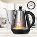 Anbanglin Electric Kettle Gooseneck with Thermometer,Drip Kettle for Coffee,Gooseneck kettle with Quick Boil, Pour Over Coffee Kettle with Stainless Steel, Auto Shut-off, Strix Controller,1L