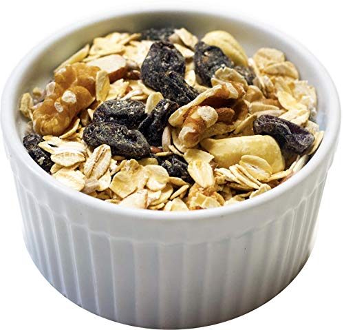 50% Nuts, Fruits and Seeds Muesli - No Sugar Added All Natural Muesli Cereal (Apple & Apricot)