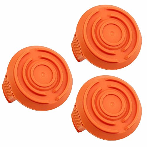 JahyShow 3 Pack 50006531 Spool Cap Cover for Worx GT WG150s WG152 WG151s WG155s WG160 WG165 WG166 WG167 Cordless String Trimmer Edger Weed Eater Wacker WA6531