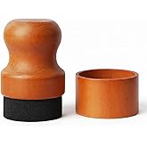 Cutting Board Oil & Wax Applicator Ergonomic Solid Wood Handle with Leak-Proof Drip-Catch Storage Base for Easy Wood Maintenance of Butcher Block, Bamboo & Kitchen Utensils