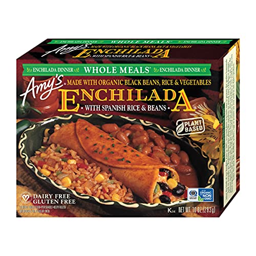 Amy's Vegan Frozen Meals, Gluten Free Black Bean and Veggie Enchilada