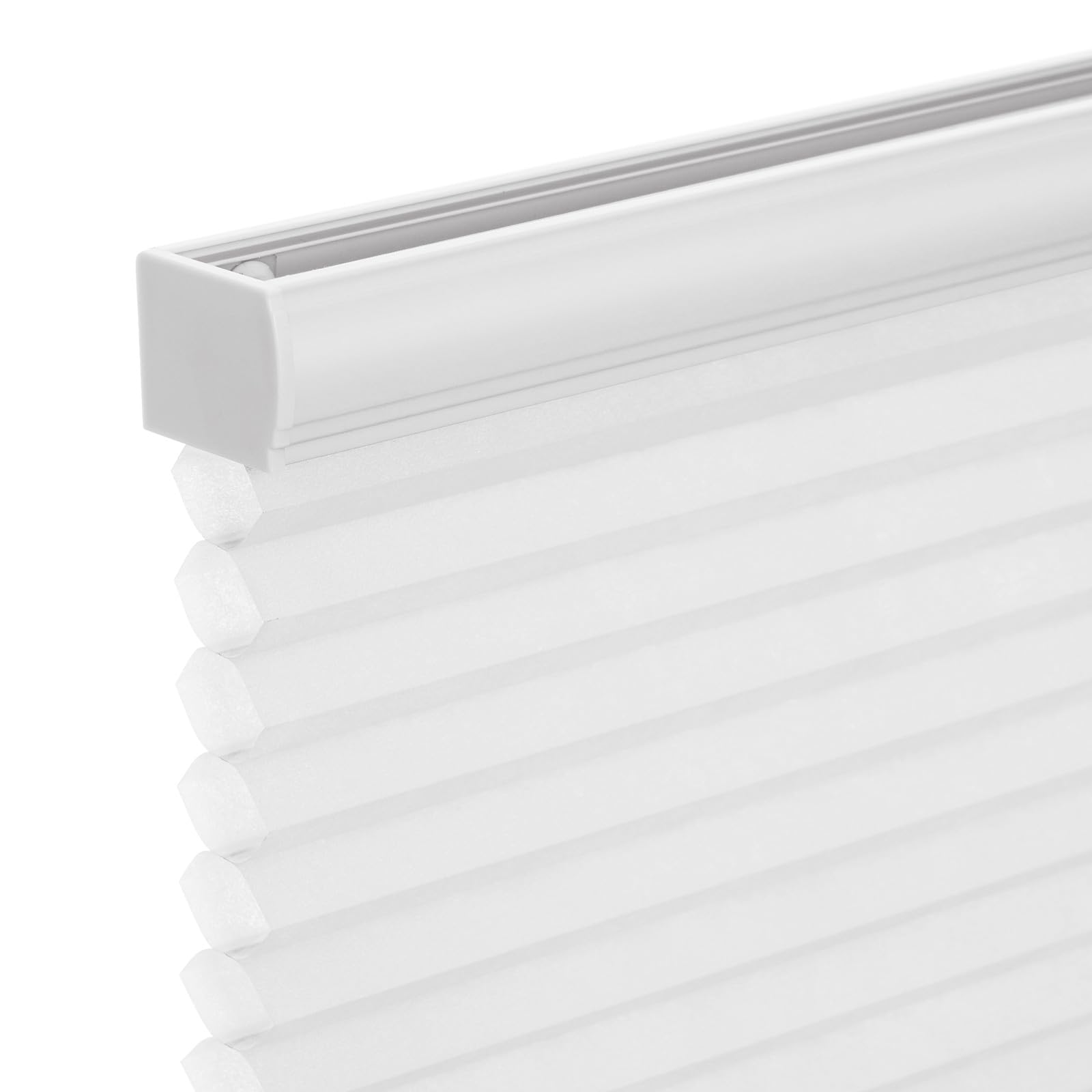 Changshade Cordless Cellular Shades, Light Filtering Honeycomb Shades for Windows, Pull Down Pleated Blinds, Easy to Install for Indoor Windows and French Doors,31" W x 72" H, White Image