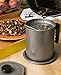 Large 1.7 Qt (almost 7 full cups) Cooking Oil and Bacon Grease Catcher, Container, and Keeper. Perfect As A Pan Grease Holder, Stainless Steel Mesh Strainer Screen