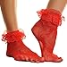 2 Pairs of Lace Anklet Socks with Ruffles