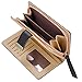 PGXT Women's Long Leather Card Holder Purse Zipper Buckle Elegant Clutch Wallet