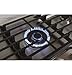 GE Cafe 36 Inch Gas Cooktop 5 Sealed Burners with Tri-Ring, Simmer, Integrated Griddle, Continuous Grates, LED Backlit Knobs, Stainless Steel