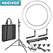 Neewer DVR-160TVC 19 inches Ring Light and Stand Lighting Kit - SMD LED Ring Light(3200-5600K,95+) with 4 Quarters ON/Off Switch, 9 feet Stand for Makeup, Portrait Photography and Video Recording