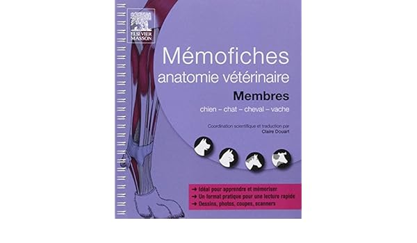 Mémofiches Anatomie Vétérinaire Membres Couverture French
