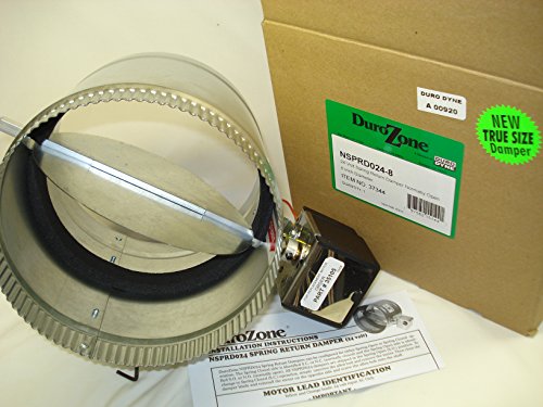 Durozone HVAC Motorized Electric zone control 24ac power damper 10 inch