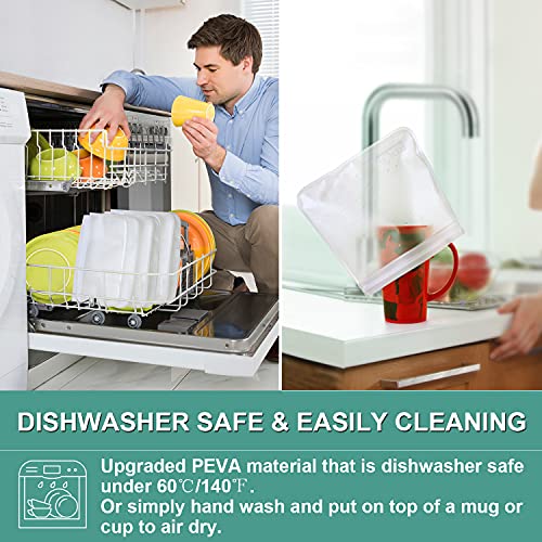 SPLF 10 Pack Dishwasher Safe Reusable Sandwich Bags, Reusable Storage