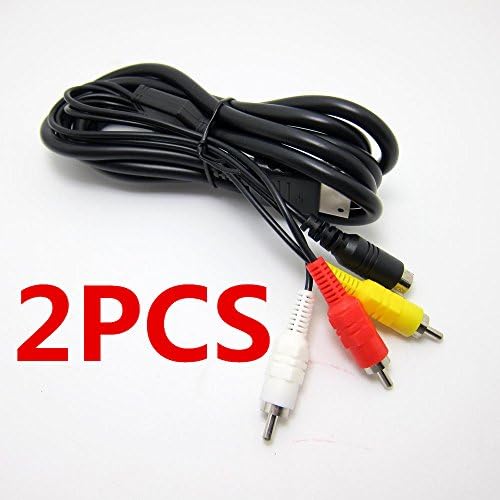 Oulekai Maoyi Hot Sale 2PCS For Sega Dreamcast Systems DC AV TV S-Video Cable RCA Cord