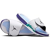 Jordan Hydro V Retro Men's Slides (555501-103, White/Black/New Emerald/Grape Ice) (White/Black/New Emerald/Grape Ice, US Footwear Size System, Adult, Men, Numeric, Medium, 11)