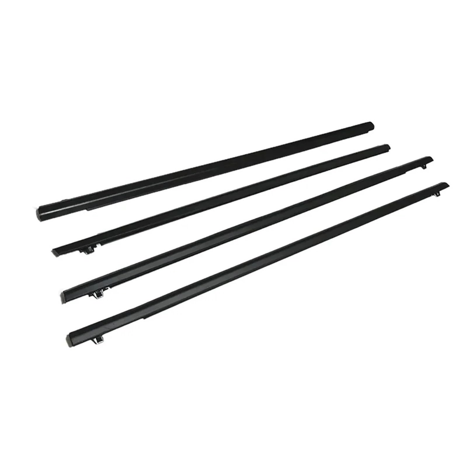 Photo 1 of 4 Pcs Window Outer Weatherstrip Fit for Honda Fit 2009-2014 Side Door Windows Glass Rubber Belt Moulding Trim Sealing Protector