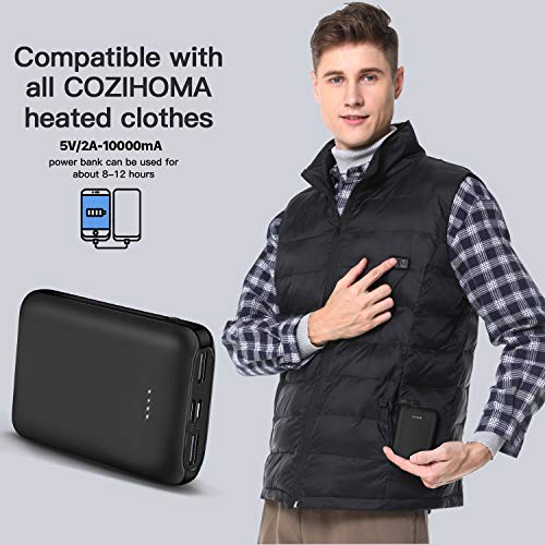 Heating Battery Portable Charger 10000mAh for All COZIHOMA Heated Vest