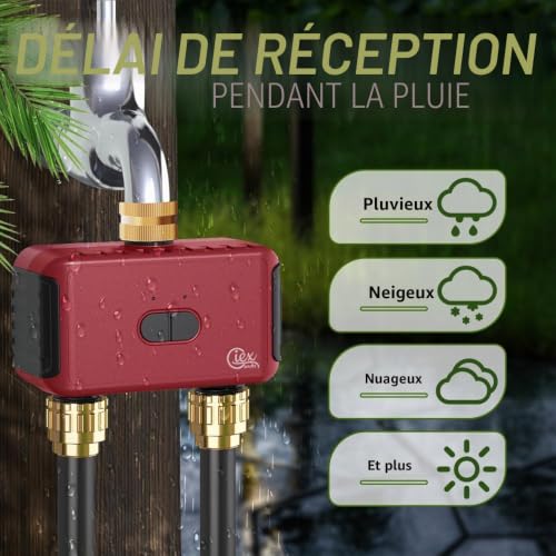 GIEX WiFi Watering Programmer 2 Zones, Intelligent Regulator for Garden Pipes, Compatible with Tuya and Smart Life Apps