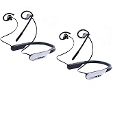 SYNCO Xtalk S2 Wireless Intercom Headset System 2.4G AI Noise Cancellation,Full-Duplex 88g Duel-Mode for Work and Life Neckband Design for Wedding Gym Outdoor Sports (S2/2-Person)