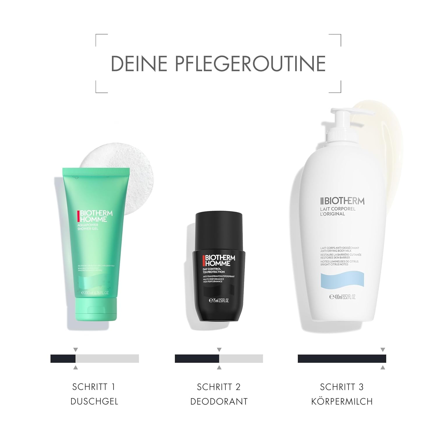 Biotherm Homme Day Control 72H Deo Roll-On, 72 Stunden Antitranspirant Herren Deo, pflegender Deo-Stick schützt wirksam vor Schweißgeruch, für alle Hauttypen und empfindliche Haut 7