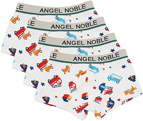 Sunny Morning Little Boys 4 Pairs Car Print Cartoon Boxers Briefs Underwear