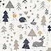 Carousel Designs Taupe and Windsor Navy Baby Woodland Crib Sheet - Organic 100% Cotton Fitted Crib Sheet - Made in The USA