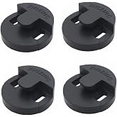 TUOREN 4Pack Rubber Cello Practice Mute Round Tourte Style Mute for Cello Practice Silencer, Black