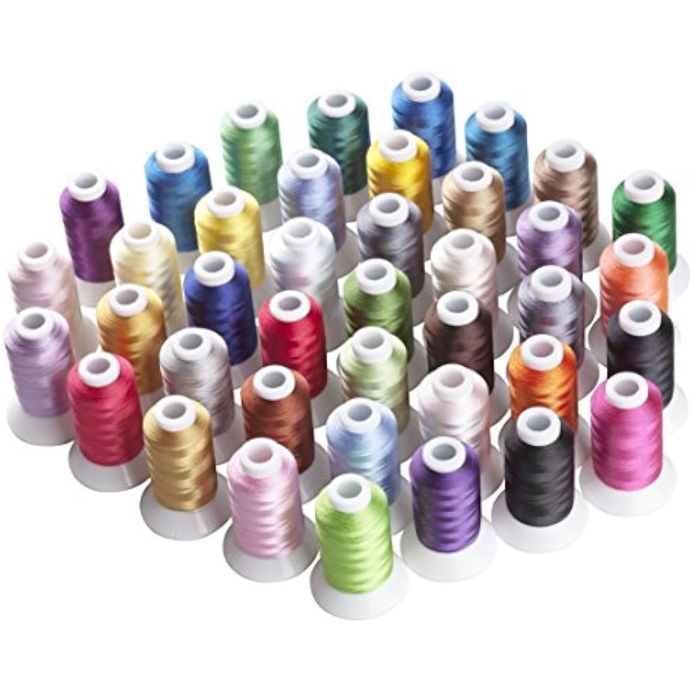Brother 40 color polyester embroidery machine thread kit babylock