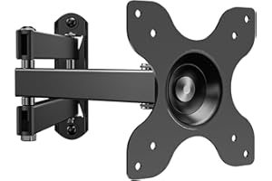 WALI TV Wall Mount Articulating LCD Monitor Full Motion 15 inch Extension Arm Tilt Swivel for Most 13 to 32 inch LED TV Flat Panel Screen with Mounting Holes up to 100x100mm (1330LM), Black