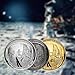 Womdee Apollo 11 50th Anniversary Commemorative Coin, NASA Humans First Landing, Coin Jewelry Collection Art Gift Souvenir Novelty Coin Set of 2 (Gold)