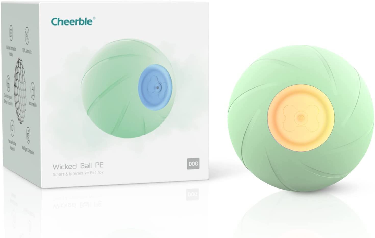 Cheerble Dog Ball Green