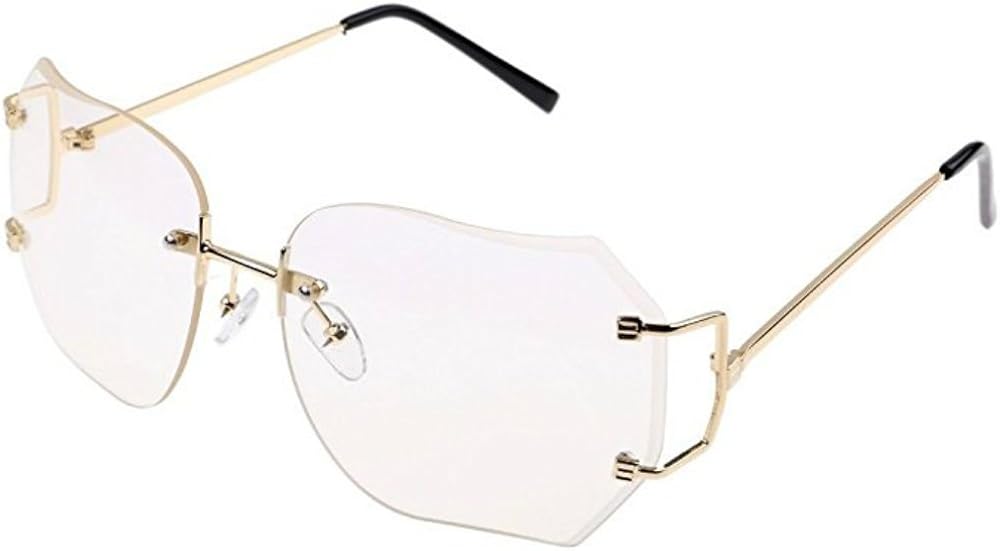 vintage rimless gold eyeglasses