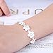Godyce Hawaiian Plumeria Flower Bracelet for Women Girl Sterling Silver Plated Jewelry Gift