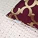 CaliTime Pack of 2 Soft Throw Pillow Covers Cases for Couch Sofa Home Decoration Modern Quatrefoil Trellis Geometric 18 X 18 Inches Burgundy Gold