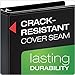Cardinal 3 Ring Binder, 6 Inch Heavy Duty XtraLife Binder, Locking Slant-D Rings, Crack-Resistant Cover & Spine, ClearVue Covers with Shelf Pull, Holds 1,300 Sheets, Black (26361)