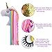 Unicorn Hair Clips Holder, Girl Women Fringe Hair Bows Headband Storage Organizer Unicorn Theme Party Decorations (Blue)