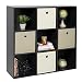 Best Choice Products 9-Cube Stackable Bookshelf Display Storage System Compartment Organizer with 3 Removable Back Panels, Black