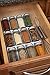 KD Organizers 12-Slot Angled Kitchen Drawer Spice Rack: in-Drawer Organizer for Jars of Herbs and Spices