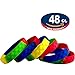 Eventitems 48 Pack Silicone Bracelets for Kids - Kids Birthday Party Wristbands - Kids Size
