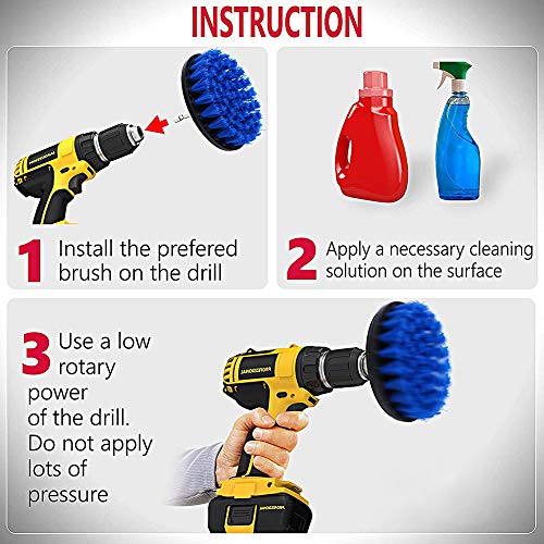 image for 15Piece All Purpose Power Scrubber Cleaning Kit, LAMPTOP Drill Brush A